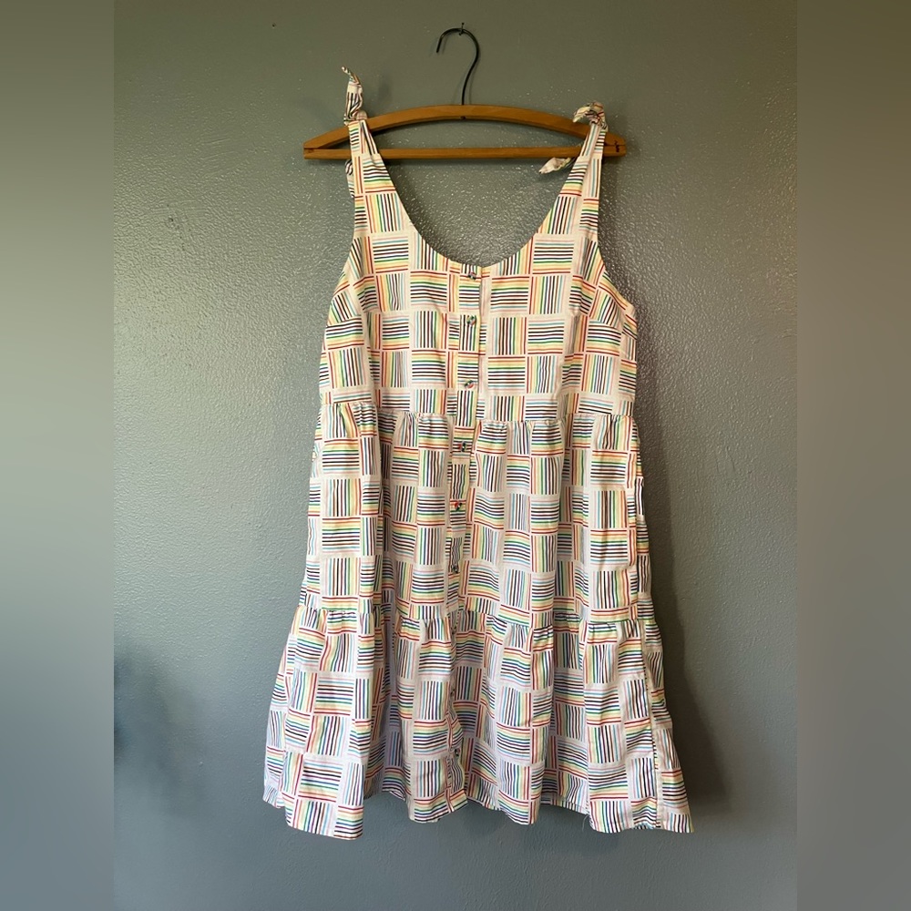 Rainbow stripe dress